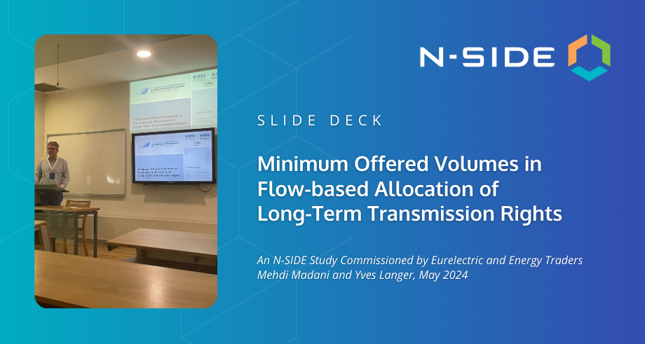 Slide deck about Minimum Offered Volumes in Flow-based Allocation of Long-Term Transmission Rights